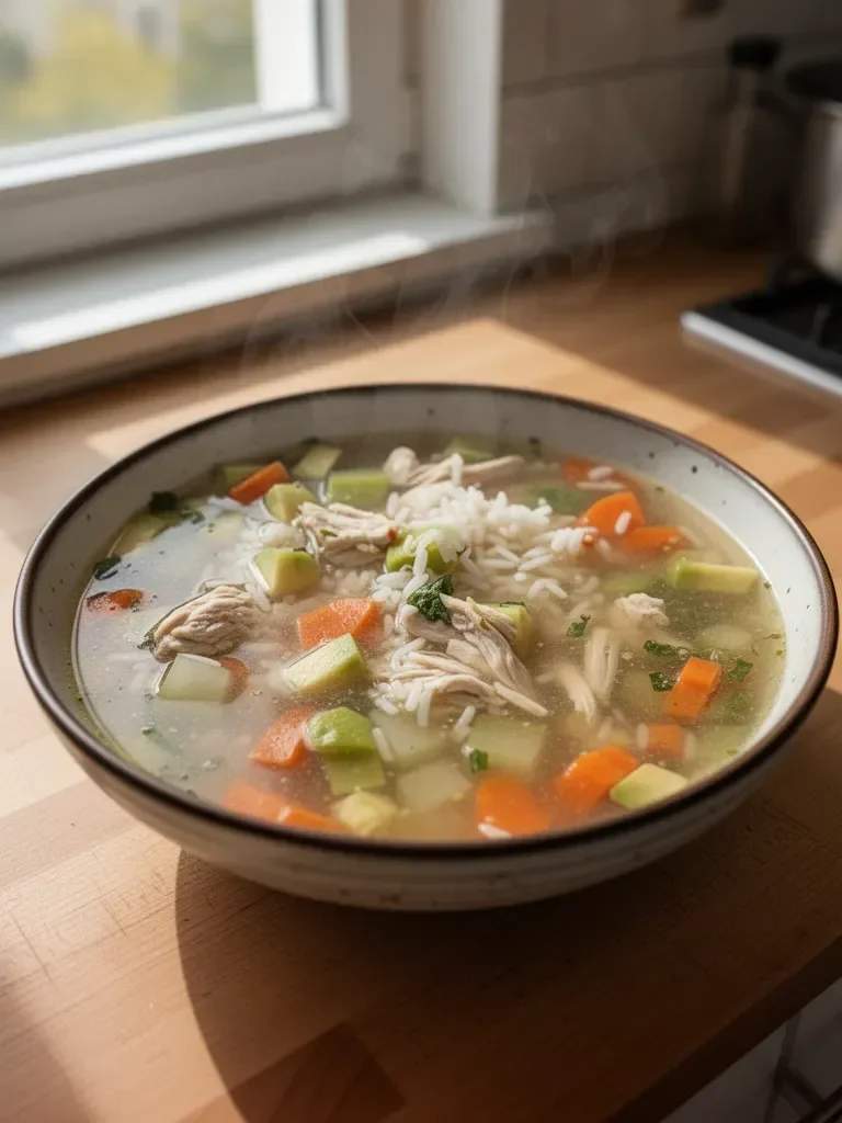 Hühnersuppe mit Reis