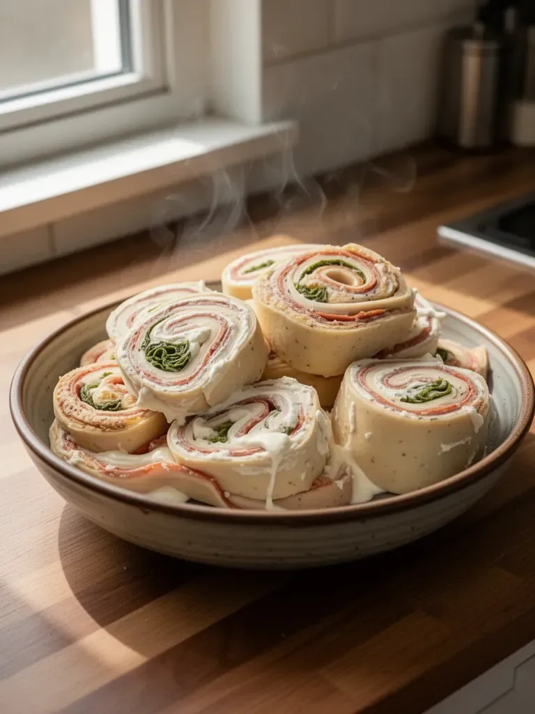 Italienische Rollen mit Käsecreme