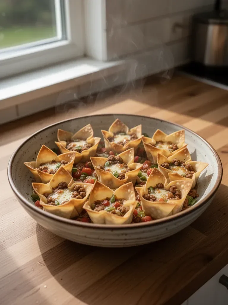 Mini-Wonton-Taco-Tassen