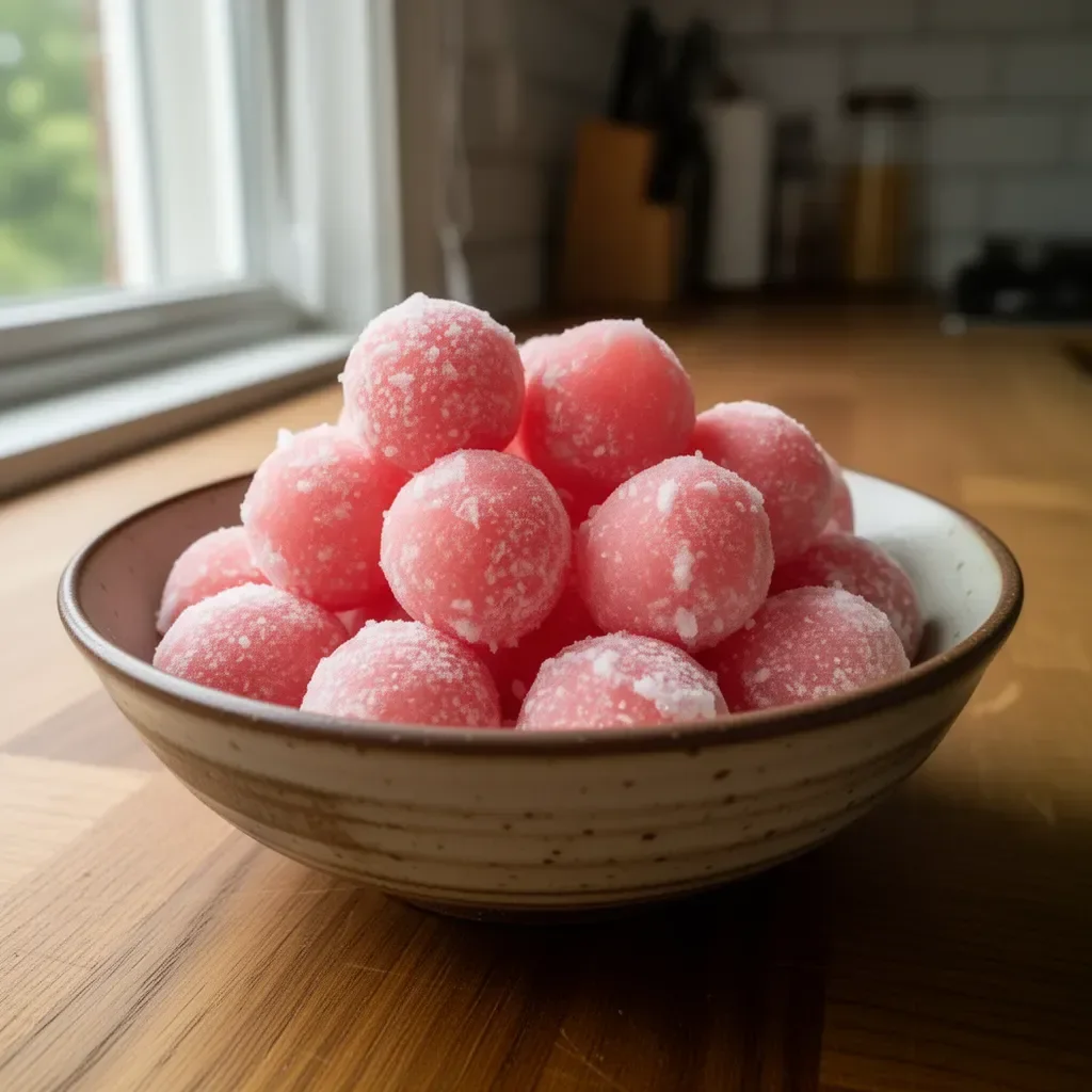 Erfrischendes Mochi mit Wassermelone als sommerlicher Genuss