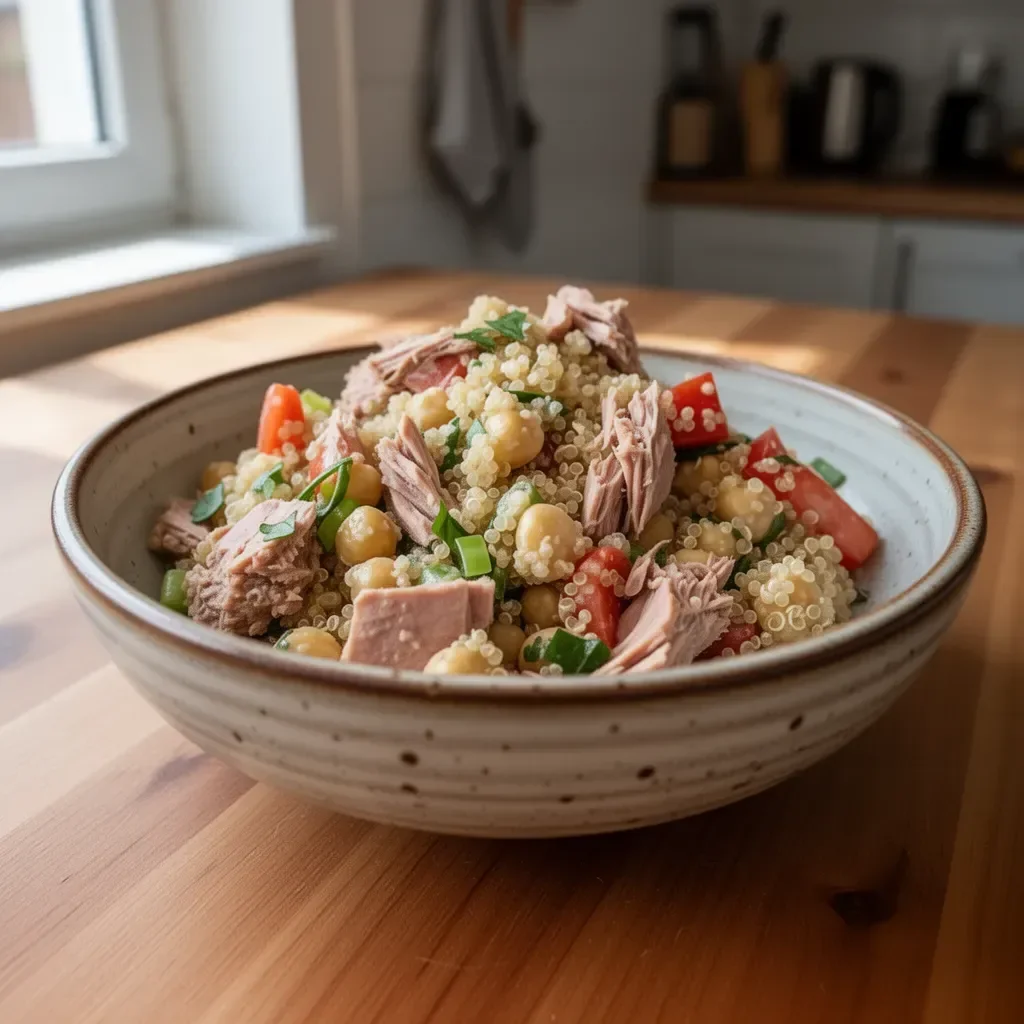 Quinoasalat mit Thunfisch als gesunde Mahlzeit