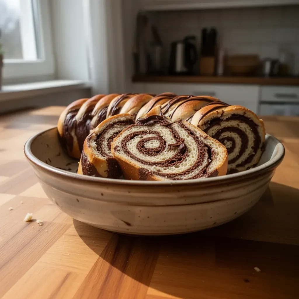 Spektakulärer Weihnachtskuchen mit Nutella-Schnecke für festliche Anlässe