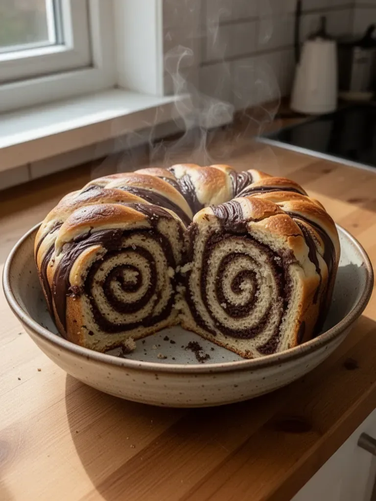 Spektakulärer Weihnachtskuchen mit Nutella-Schnecke
