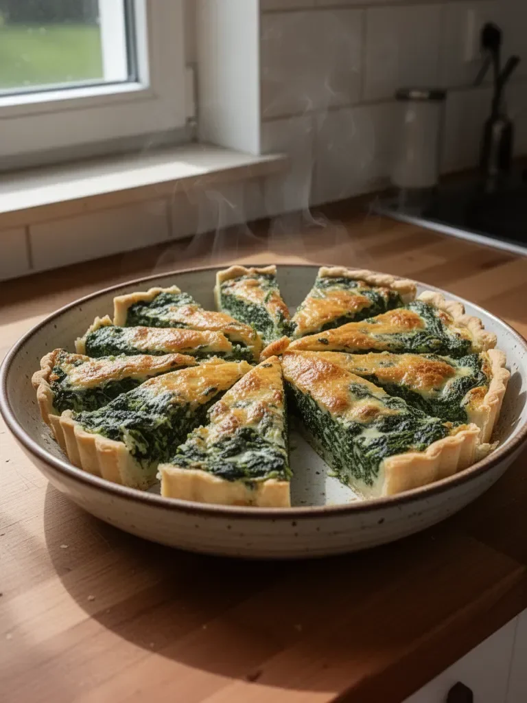 Spinat- und Käse-Quiche